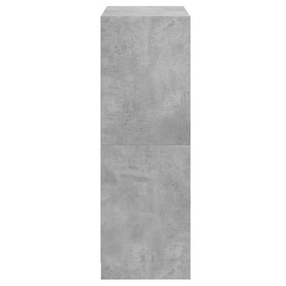 vidaXL Highboard with Doors Concrete Grey 68x37x109 cm Engineered Wood