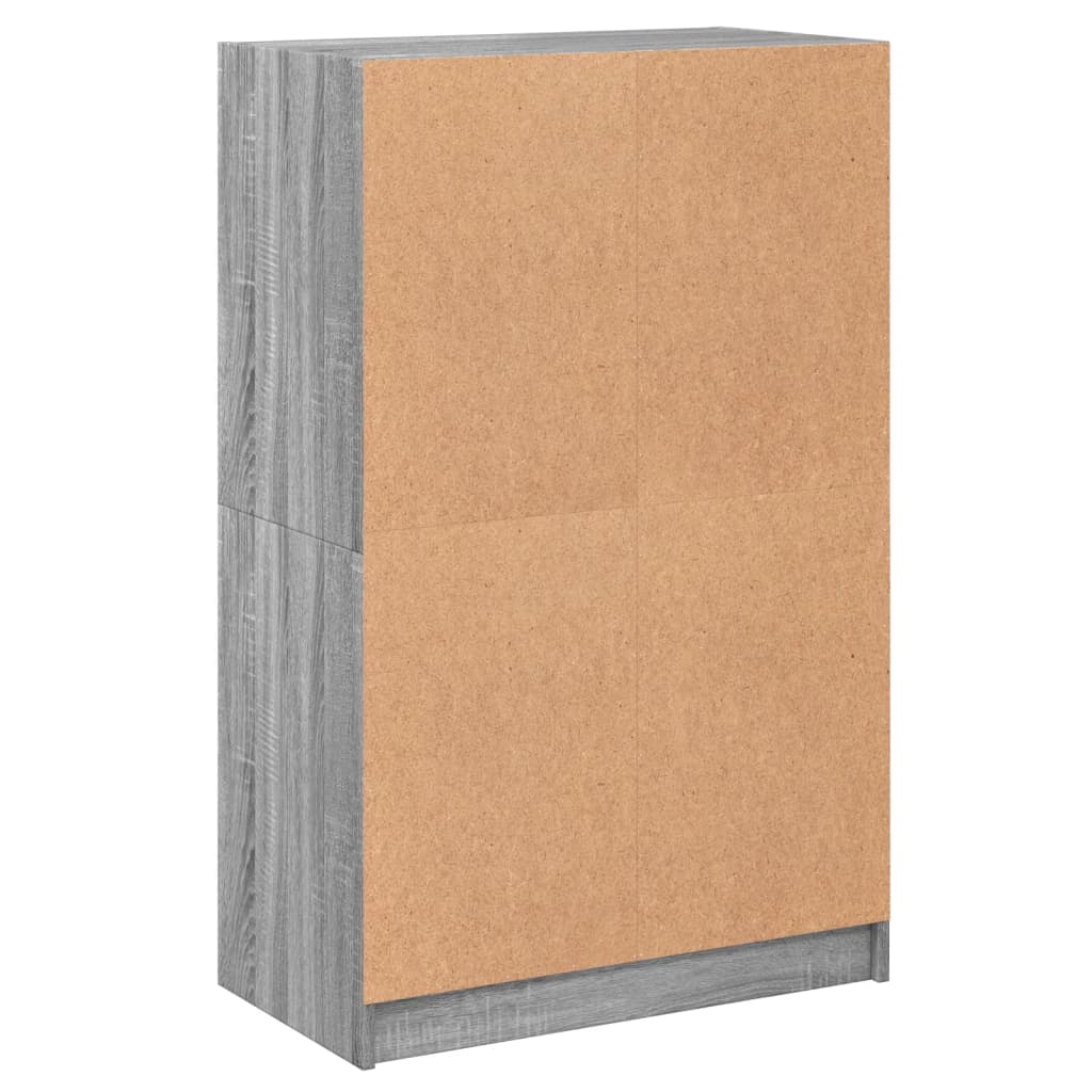 vidaXL Highboard with Doors Grey Sonoma 68x37x109 cm Engineered Wood