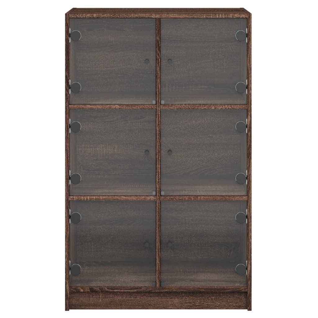 vidaXL Highboard with Doors Brown Oak 68x37x109 cm Engineered Wood