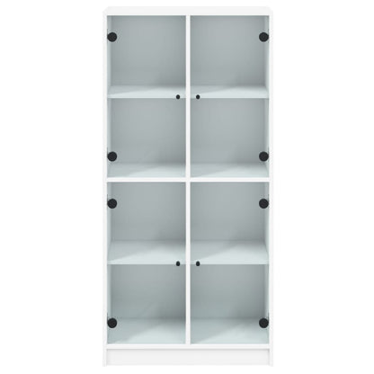 vidaXL Highboard with Doors White 68x37x142 cm Engineered Wood