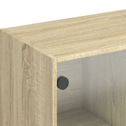 vidaXL Highboard with Doors Sonoma Oak 68x37x142 cm Engineered Wood