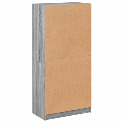 vidaXL Highboard with Doors Grey Sonoma 68x37x142 cm Engineered Wood