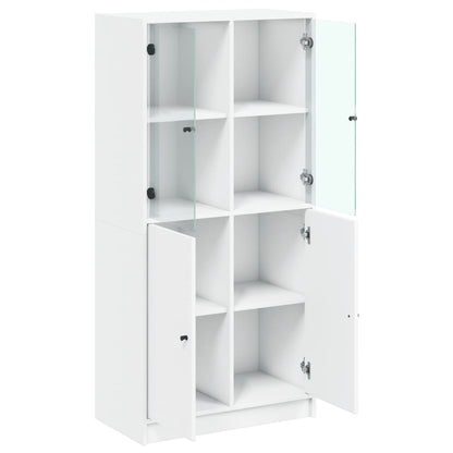 vidaXL Highboard with Doors White 68x37x142 cm Engineered Wood
