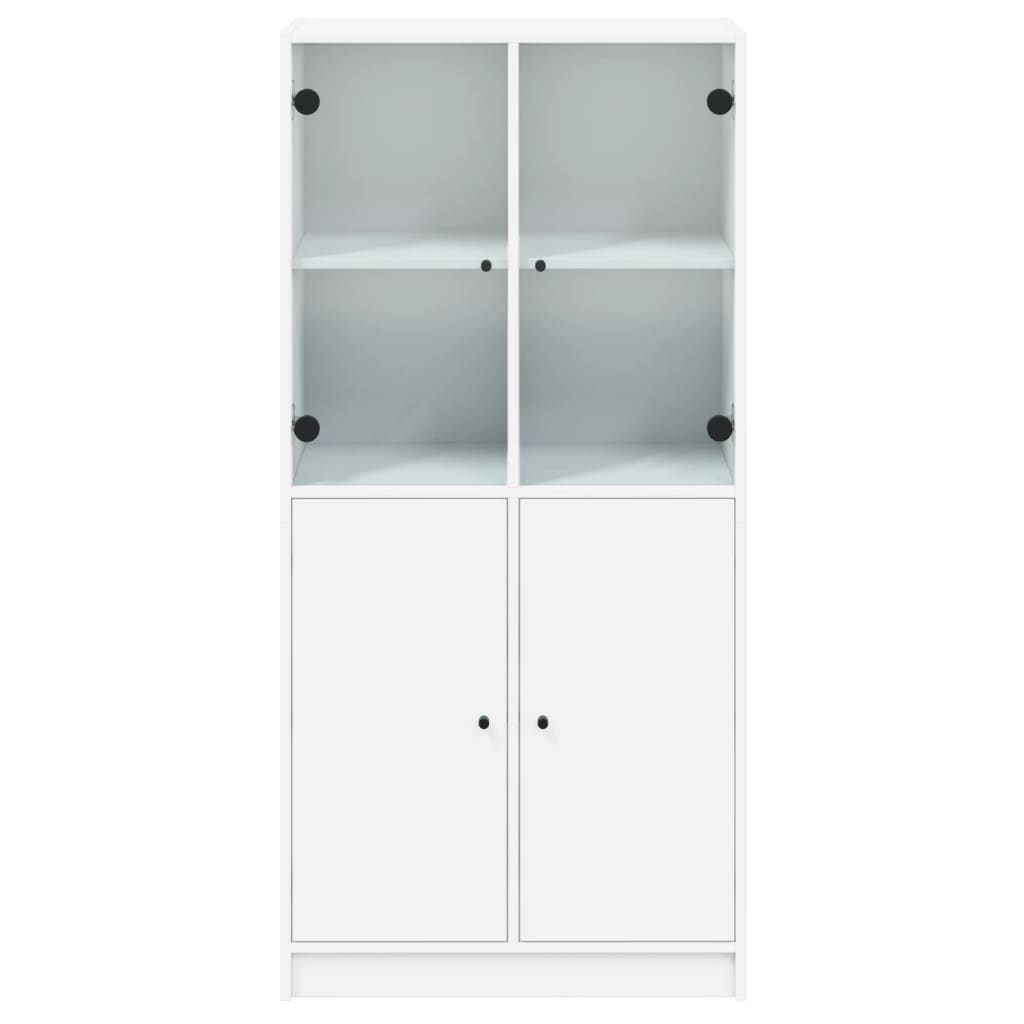 vidaXL Highboard with Doors White 68x37x142 cm Engineered Wood