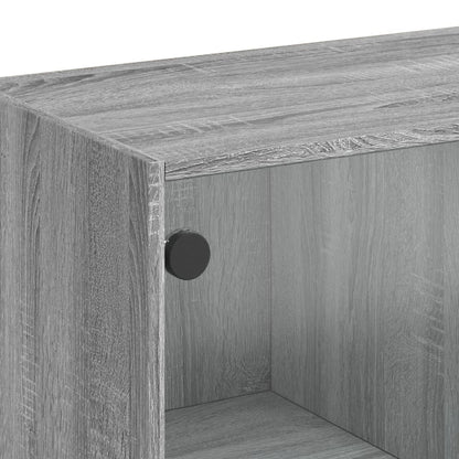 vidaXL Highboard with Doors Grey Sonoma 68x37x142 cm Engineered Wood