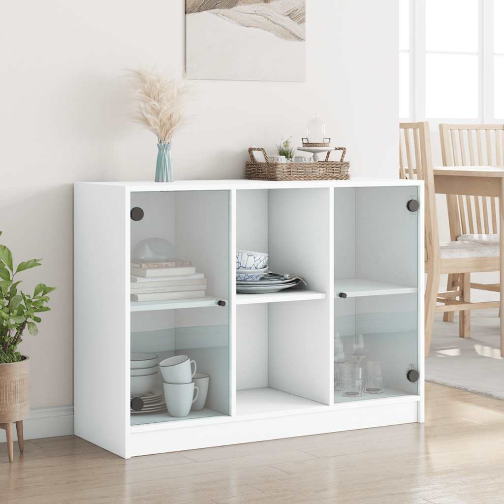 vidaXL Sideboard White 102x37x75.5 cm Engineered Wood
