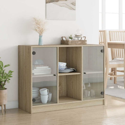 vidaXL Sideboard Sonoma Oak 102x37x75.5 cm Engineered Wood