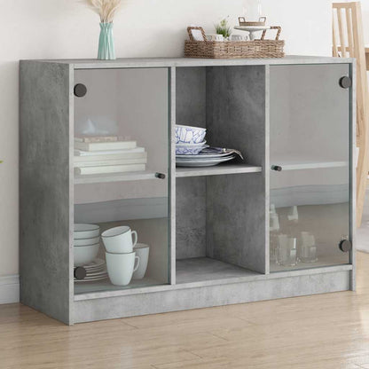 vidaXL Sideboard Concrete Grey 102x37x75.5 cm Engineered Wood