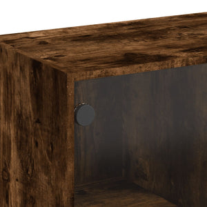 vidaXL Sideboard Smoked Oak 102x37x75.5 cm Engineered Wood