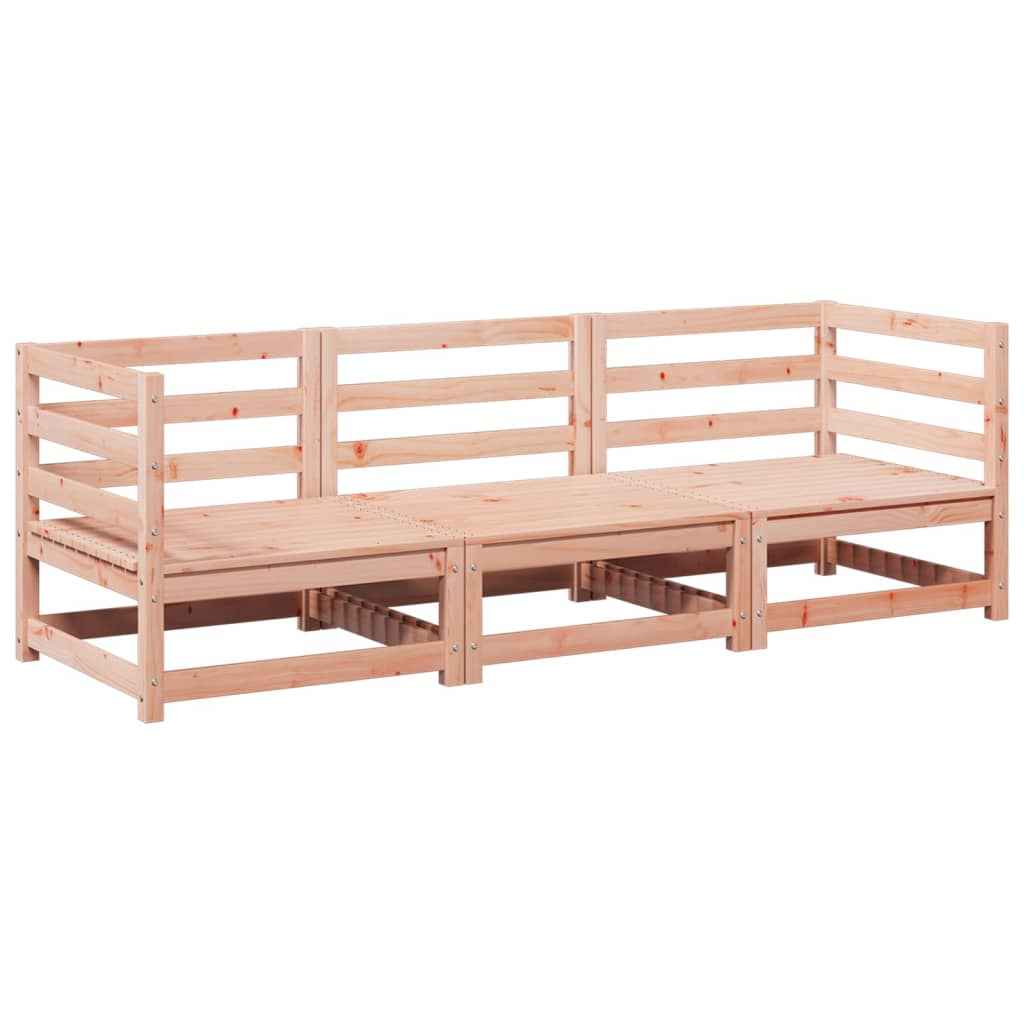 vidaXL 3 Piece Garden Sofa Set Solid Wood Douglas Fir