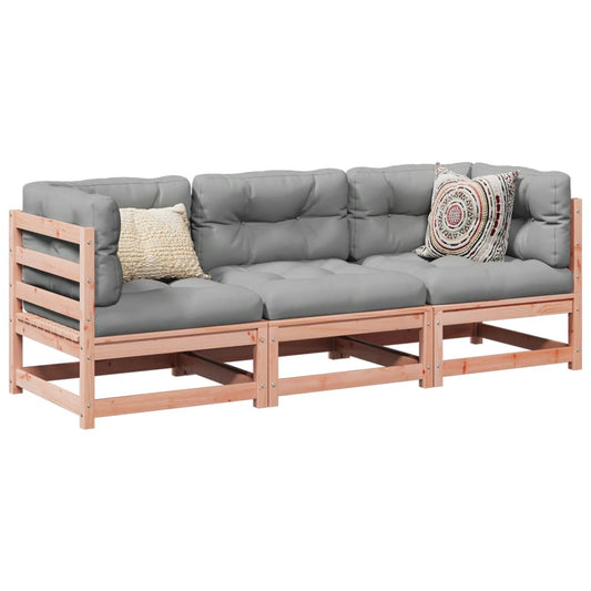 vidaXL 3 Piece Garden Sofa Set Solid Wood Douglas Fir
