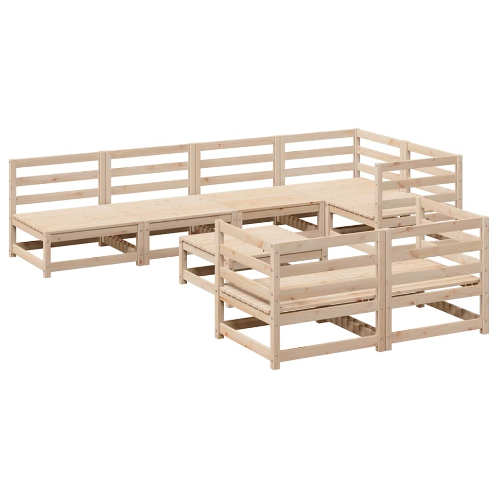 vidaXL 8 Piece Garden Sofa Set Solid Wood Pine