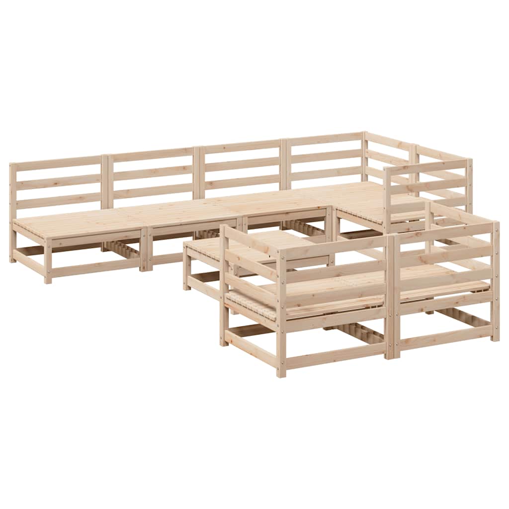 vidaXL 8 Piece Garden Sofa Set Solid Wood Pine