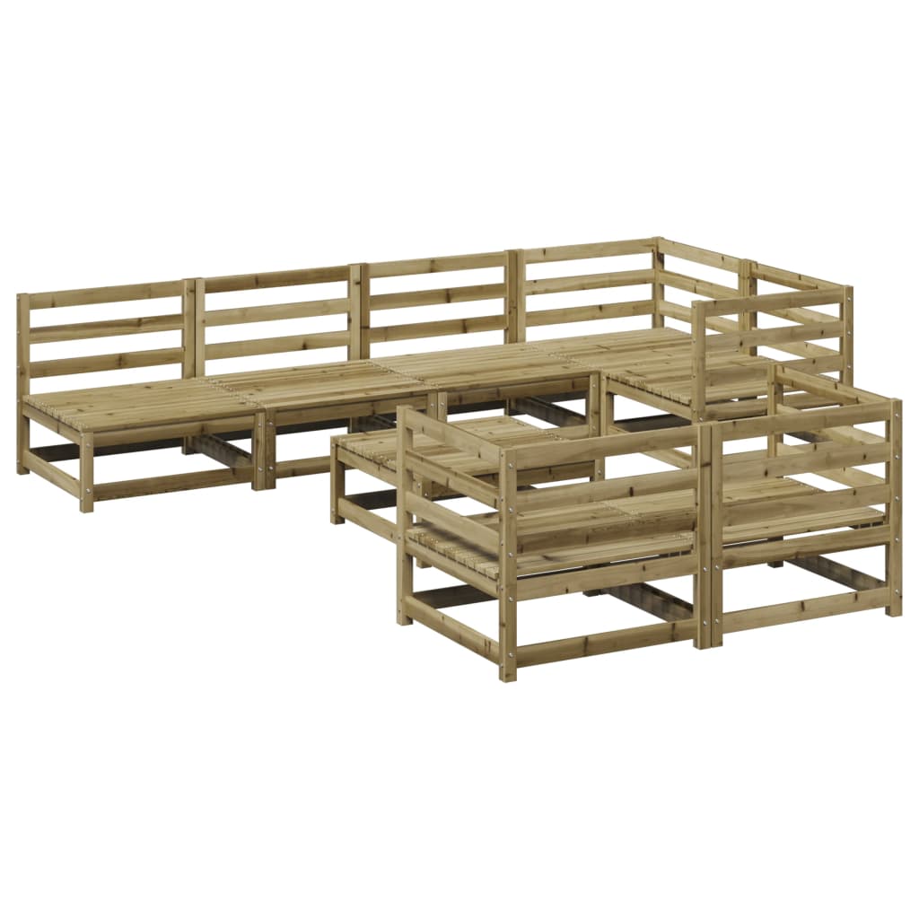 vidaXL 8 Piece Garden Sofa Set Impregnated Wood Pine