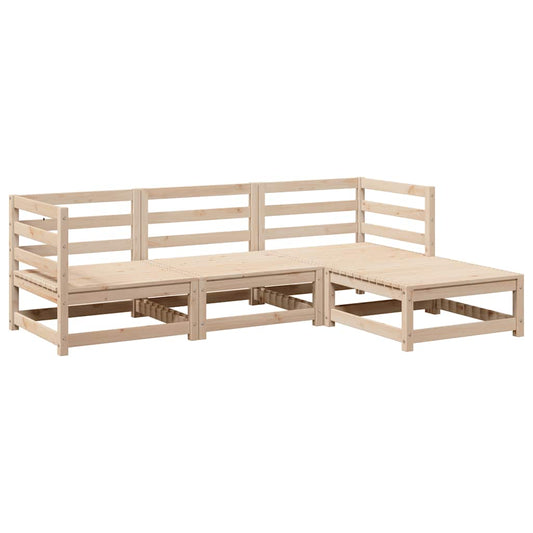 vidaXL 4 Piece Garden Sofa Set Solid Wood Pine