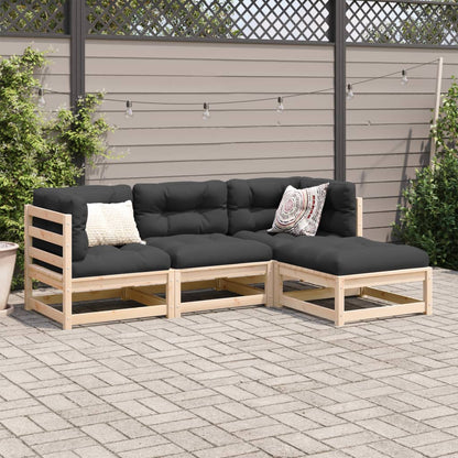 vidaXL Garden Sofa Set | Pine | Solid pine wood | Large | Modular