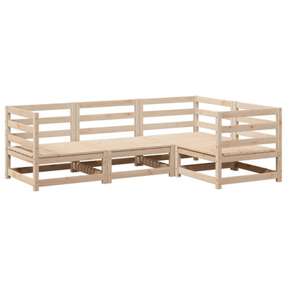 vidaXL Garden Sofa Set | Natural Pine | Solid Pine Wood | Large | Modular