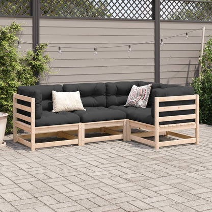 vidaXL Garden Sofa Set | Natural Pine | Solid Pine Wood | Large | Modular