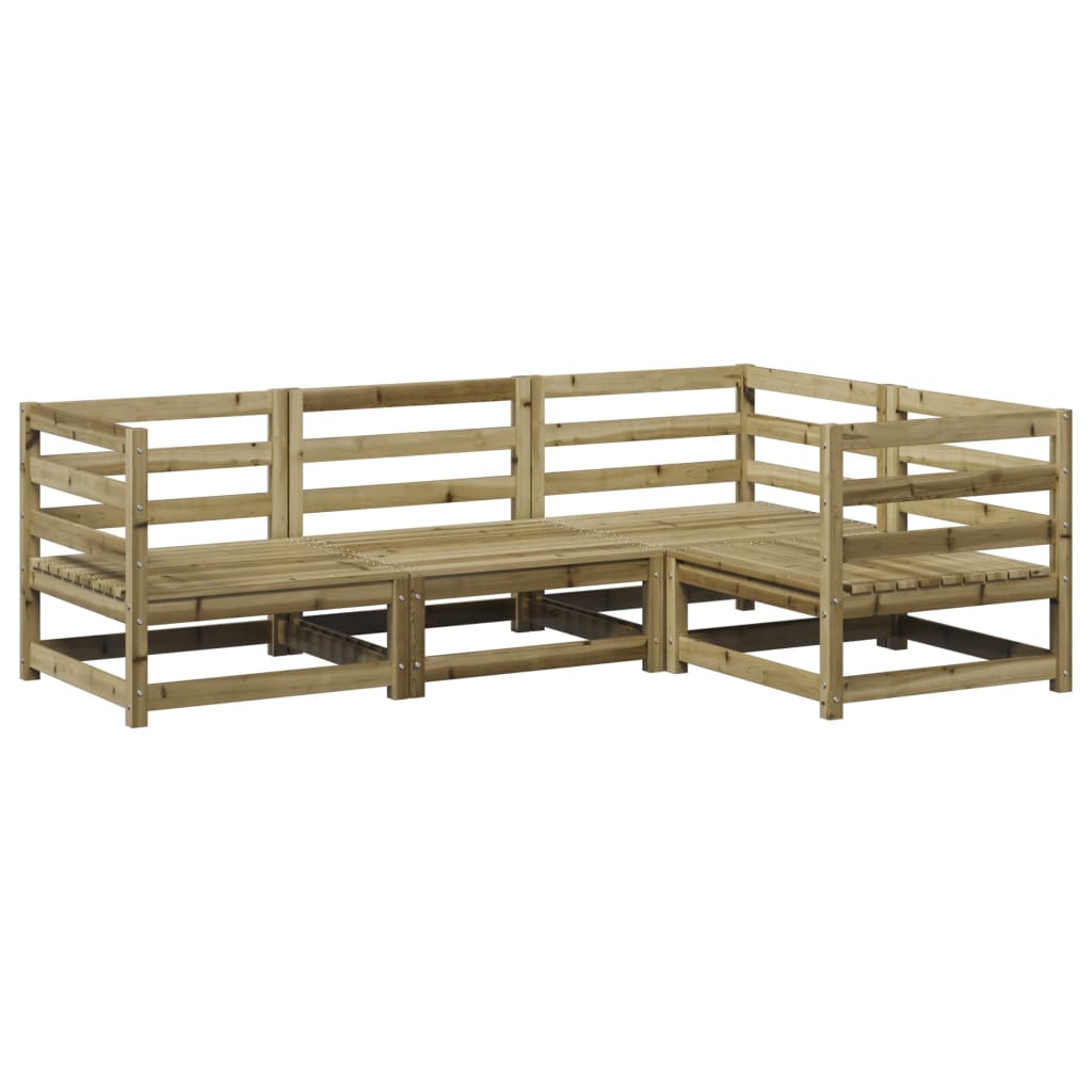 vidaXL 4 Piece Garden Sofa Set Impregnated Wood Pine