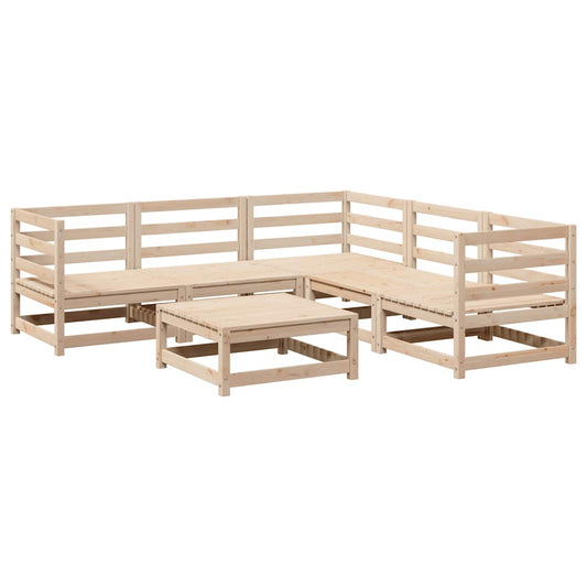 vidaXL 6 Piece Garden Sofa Set Solid Wood Pine