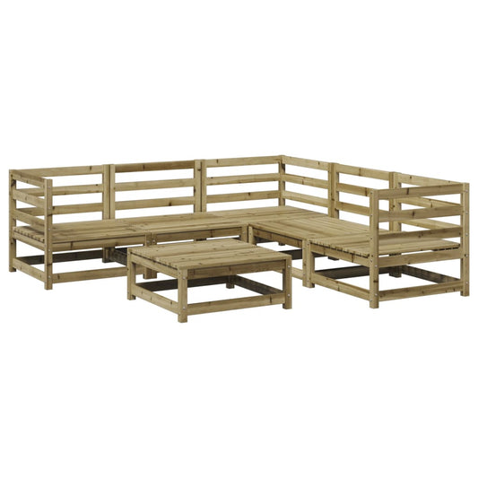 vidaXL 6 Piece Garden Sofa Set Impregnated Wood Pine