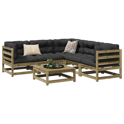 vidaXL 6 Piece Garden Sofa Set Impregnated Wood Pine