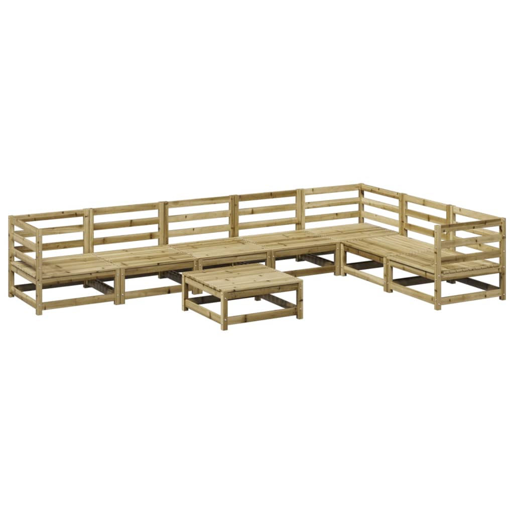 vidaXL 8 Piece Garden Sofa Set Impregnated Wood Pine