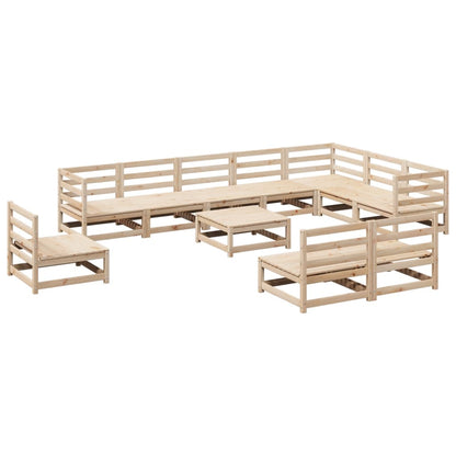 vidaXL Garden Sofa Set | Natural Wood | Solid Pine Wood | Large | Modular