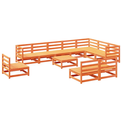 vidaXL Garden Sofa Set | Wax Brown | Solid Pine Wood | Large | Breathable Design