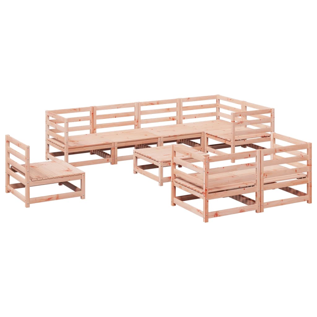 vidaXL 9 Piece Garden Sofa Set Solid Wood Douglas Fir
