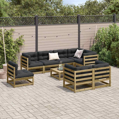 vidaXL 9 Piece Garden Sofa Set Impregnated Wood Pine