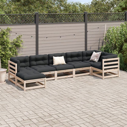 vidaXL Garden Sofa Set | Natural Wood | Solid Pine Wood | Large | Modular