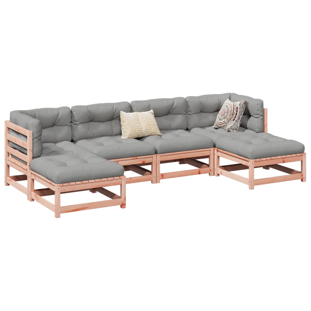 vidaXL 6 Piece Garden Sofa Set Solid Wood Douglas Fir