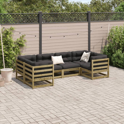 vidaXL 6 Piece Garden Sofa Set Impregnated Wood Pine