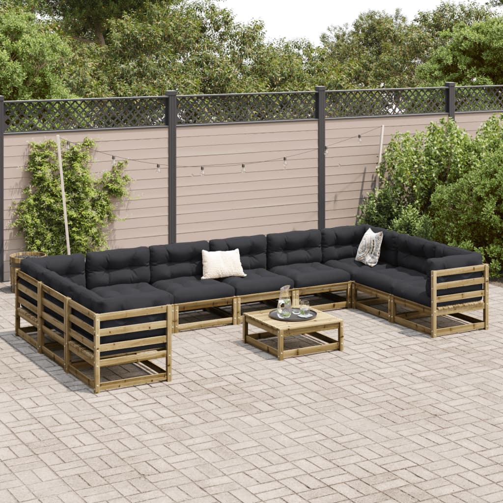 vidaXL 11 Piece Garden Sofa Set Impregnated Wood Pine