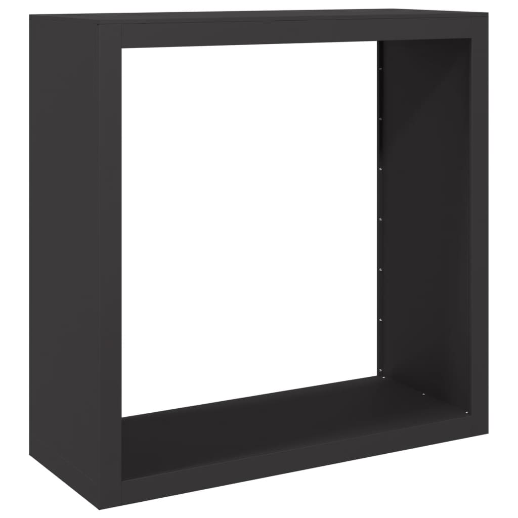 vidaXL Firewood Rack Black 100x40x100 cm Steel
