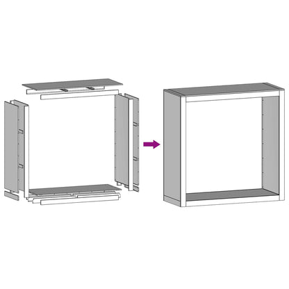 vidaXL Firewood Rack 100x40x100 cm Stainless Steel