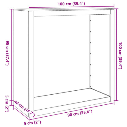 vidaXL Firewood Rack 100x40x100 cm Stainless Steel