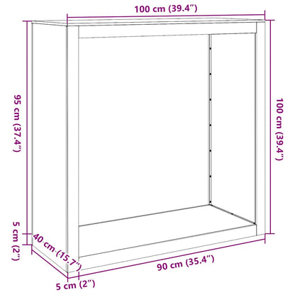 vidaXL Firewood Rack 100x40x100 cm Galvanised Steel
