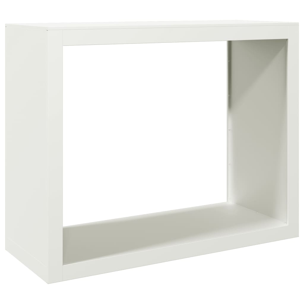 vidaXL Firewood Rack White 100x40x80 cm Steel