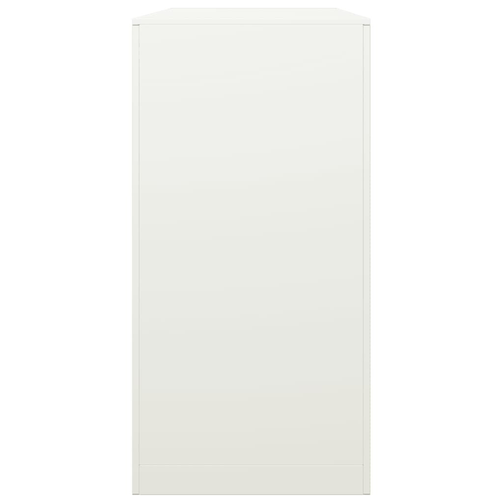 vidaXL Firewood Rack White 100x40x80 cm Steel