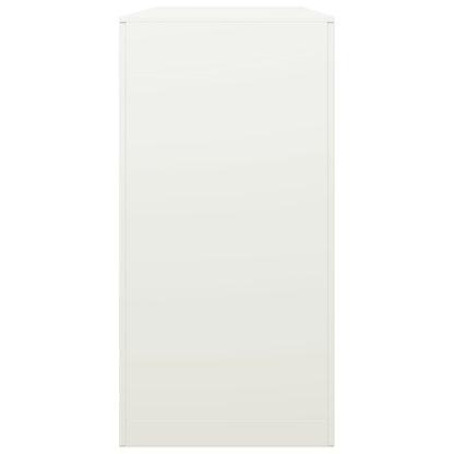 vidaXL Firewood Rack White 100x40x80 cm Steel