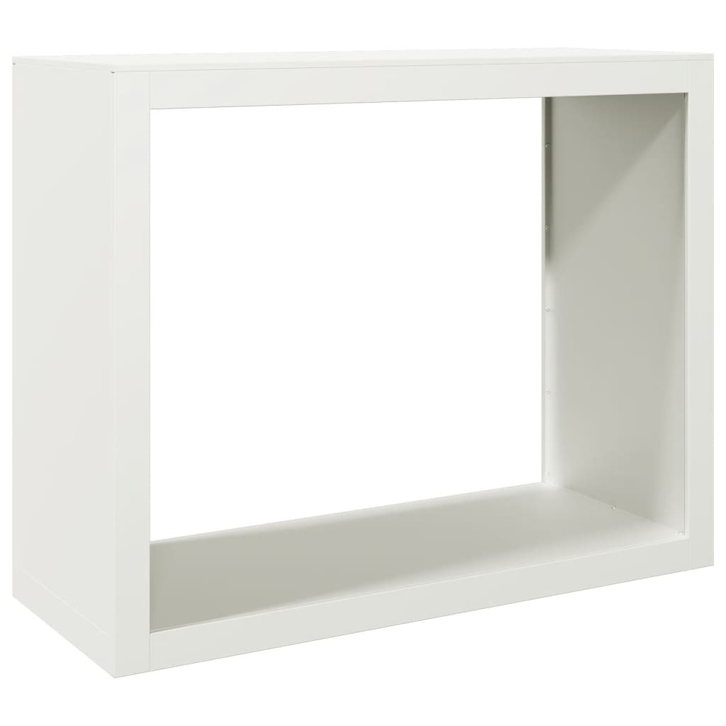 vidaXL Firewood Rack White 100x40x80 cm Steel