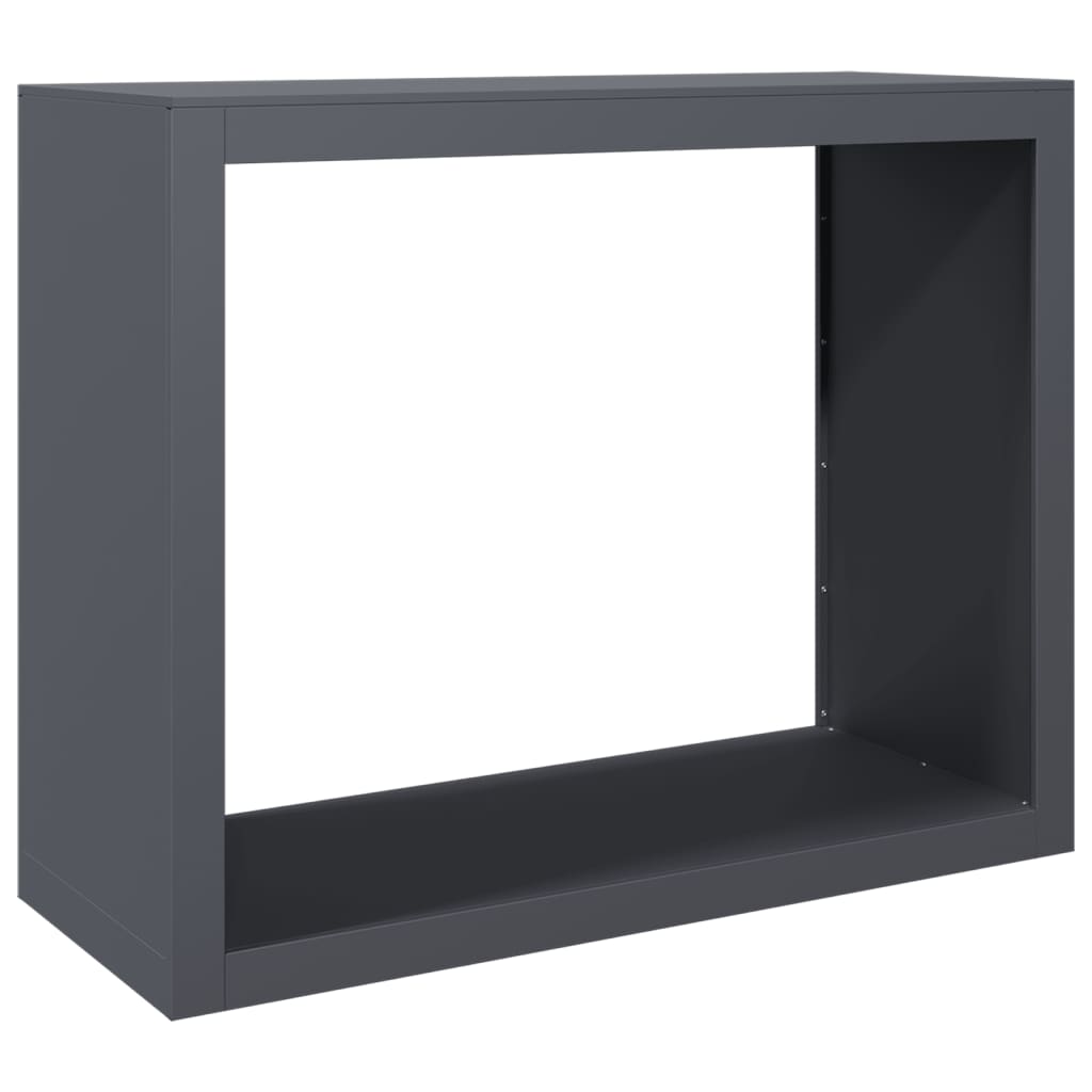 vidaXL Firewood Rack Anthracite 100x40x80 cm Steel
