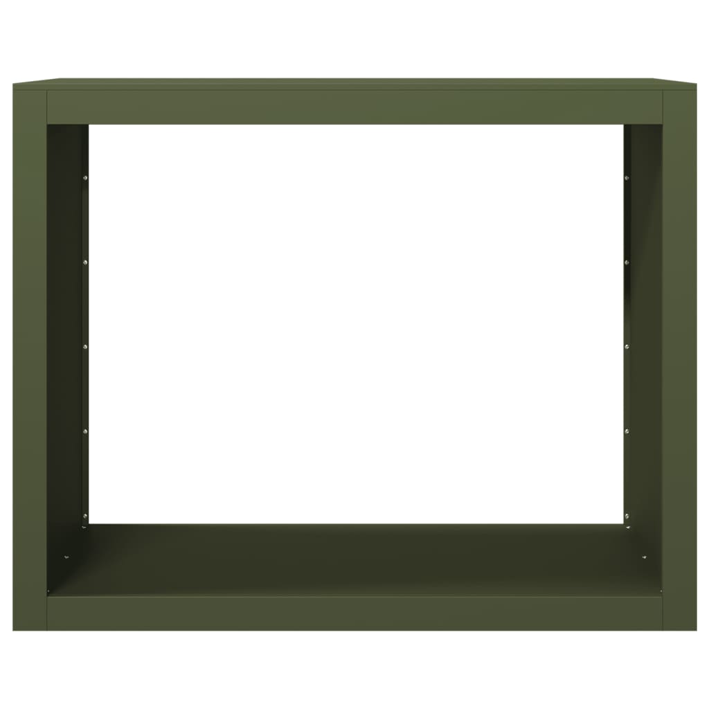vidaXL Firewood Rack Green 100x40x80 cm Steel