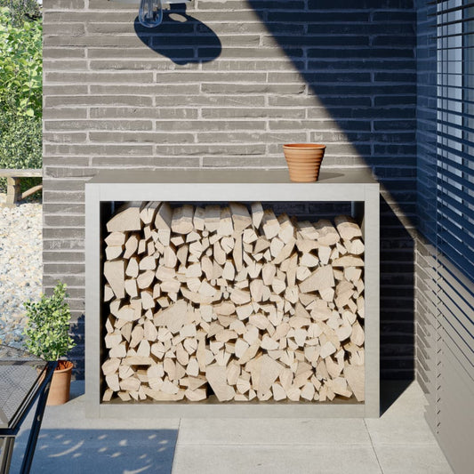 vidaXL Firewood Rack 100x40x80 cm Stainless Steel