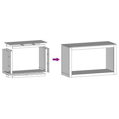 vidaXL Firewood Rack Anthracite 100x40x60 cm Steel