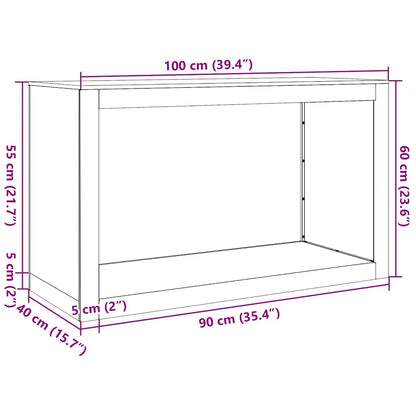vidaXL Firewood Rack 100x40x60 cm Galvanised Steel