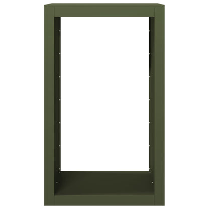 vidaXL Firewood Rack Green 60x40x100 cm Steel
