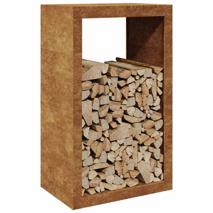 vidaXL Firewood Rack 60x40x100 cm Weathering Steel